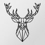 Wallity Deer Metal Decor 2 Negro